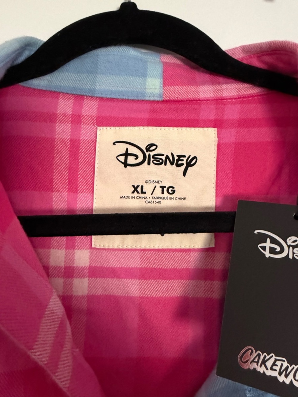 Disney Sleeping Beauty Pink & Light Blue Plaid Button-Up Shirt - Picture 4 of 12
